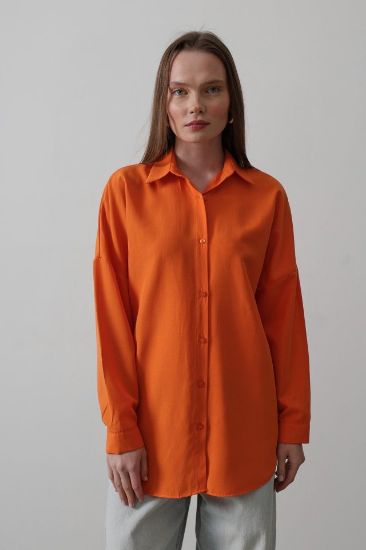 Uzun Kol Gömlek - Oranj resmi